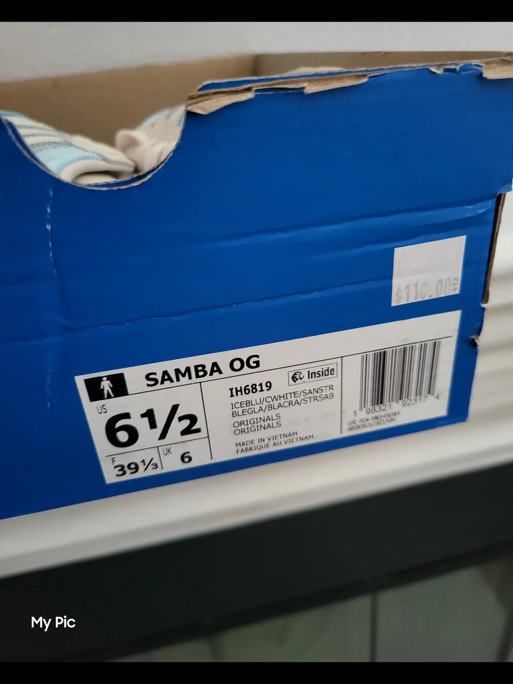 Adidas Men Samba OG Light Blue & Cream Sneakers